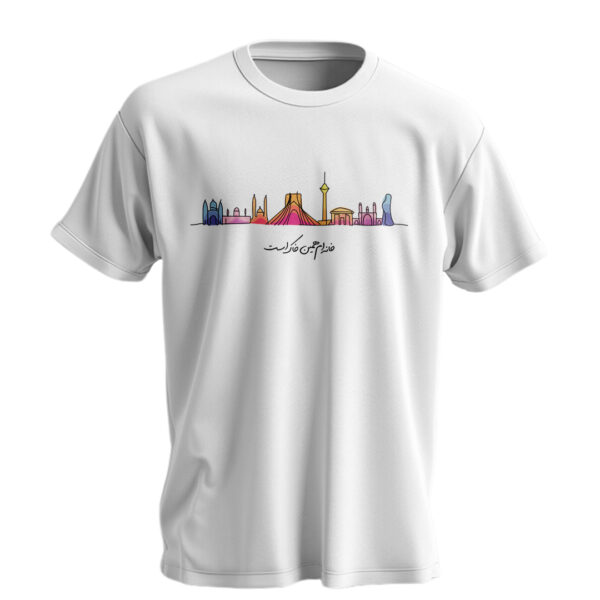 تیشرت مردانه نخی اسکرین شاپ مدل خانه ام ایران کد 02 - Image 2