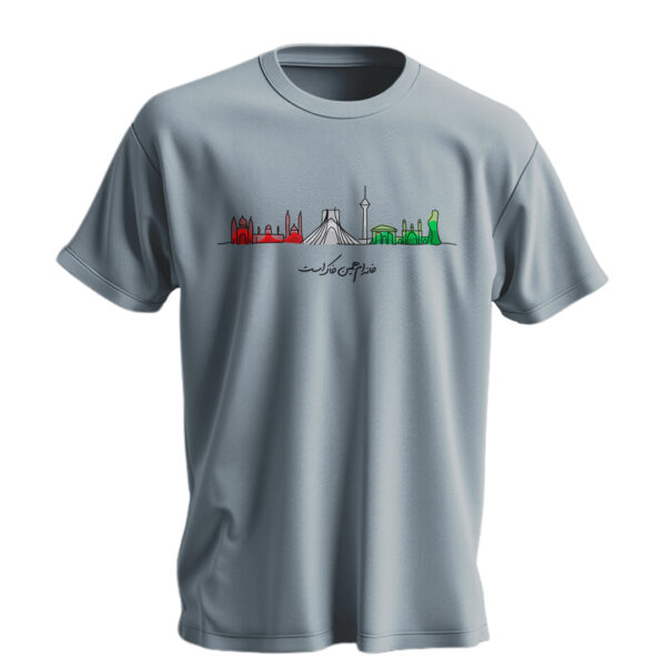 تیشرت مردانه نخی اسکرین شاپ مدل خانه ام ایران - Image 4