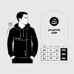 جدول سایز بندی هودی مردانه