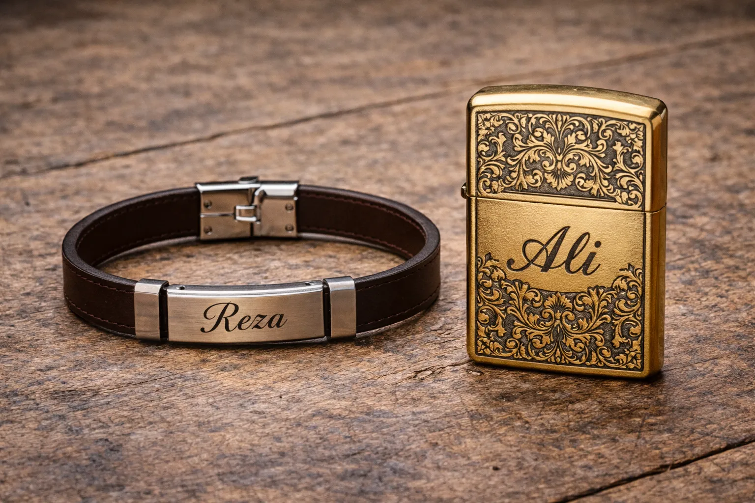 اکسسوری‌های حکاکی‌شده با نام اختصاصی، انتخابی ماندگار برای کادو روز مرد