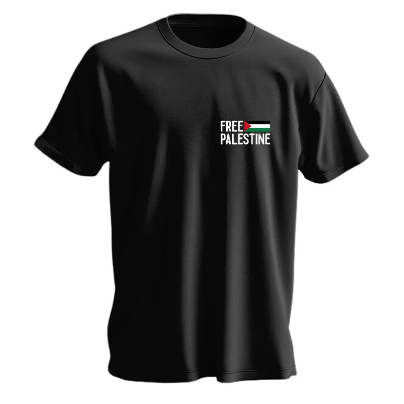 Free-t-shirt-03 تیشرت مردانه نخی اسکرین شاپ مدل فلسطین - Image 1