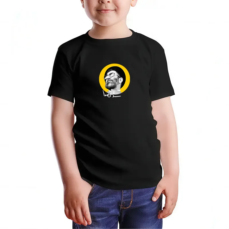 Rahbar-Baby-Tshirt-03 تیشرت بچگانه نخی اسکرین شاپ مدل رهبر شهید کد 02 - Image 1